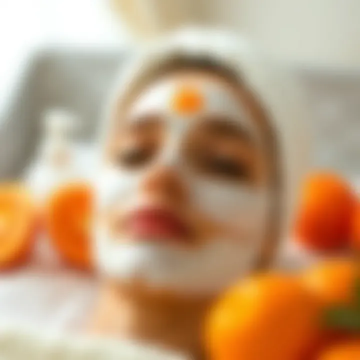 Facial treatment with orange oil