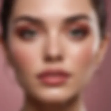 Close-up of a radiant skin with a touch of rose water