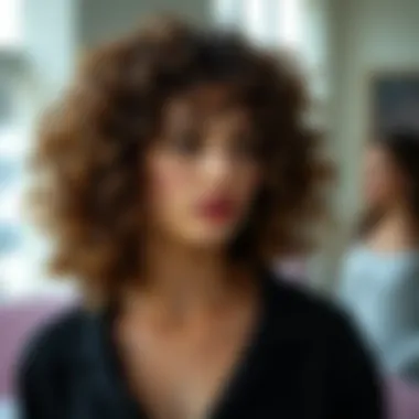 Stylish curly hair transformation