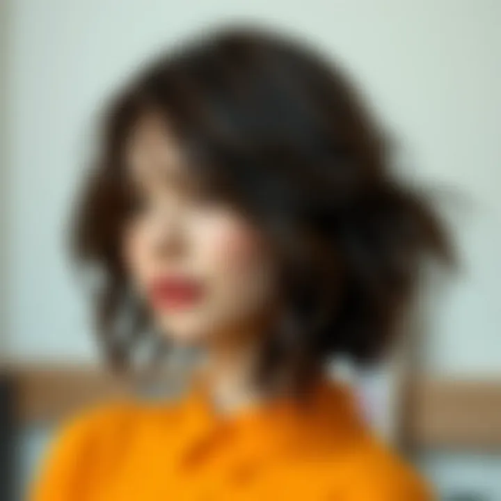 Illustration of different hair types suited for layered cuts