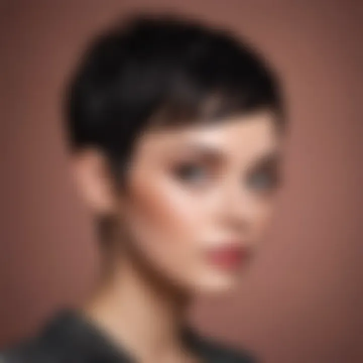 A chic pixie cut showcasing a bold and modern look.