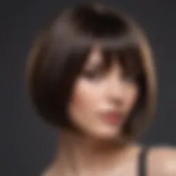 Stylish bob haircut showcasing modern elegance.