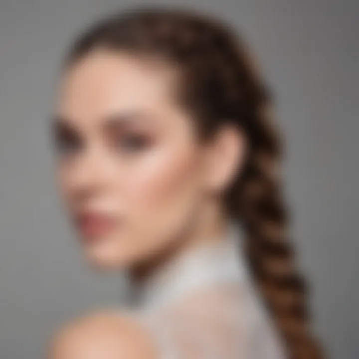 Classic French braid displayed in a sophisticated manner