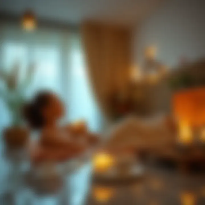 A couple enjoying a cozy spa day at home