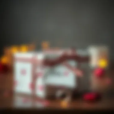 A beautifully wrapped gift box with a love note