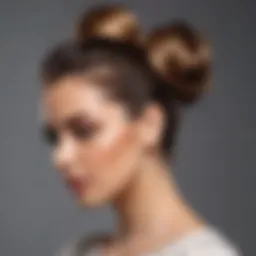 Elegant bun hairstyle for short hair