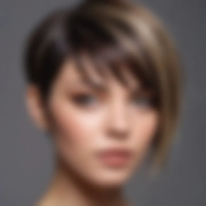 Innovative short hair design with color accents