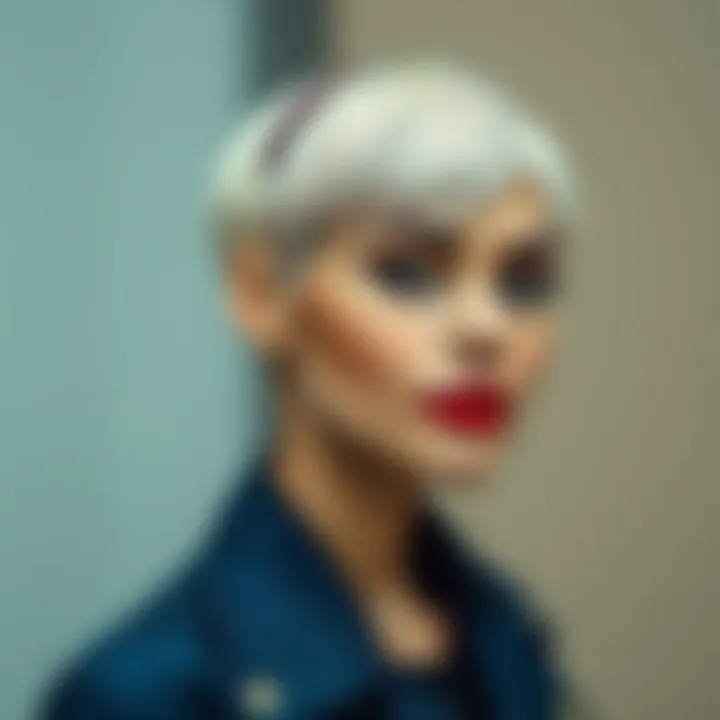 Creative short hairstyle with unique styling options