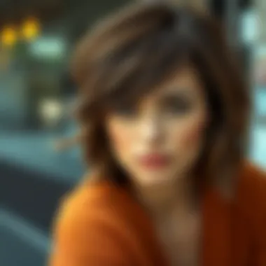 Textured short hairstyle for a casual appearance