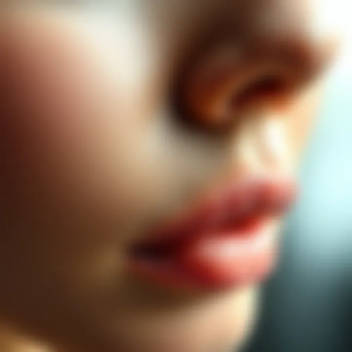 Illustration of blackheads formation