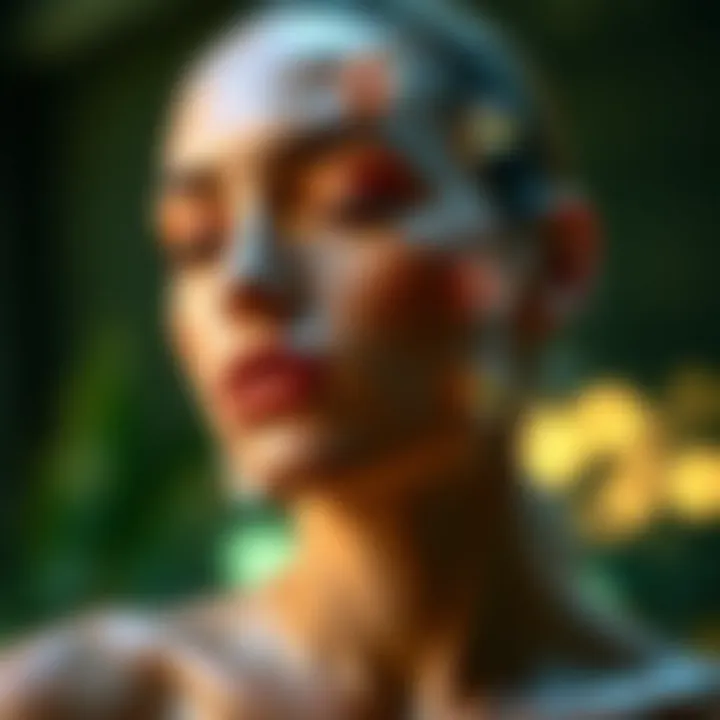 An illustration depicting the interaction between perfume and skin chemistry