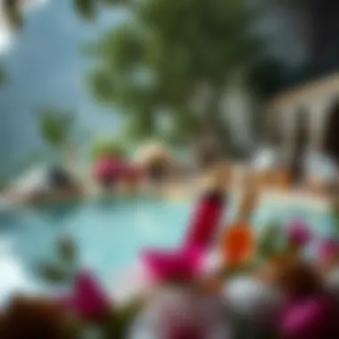 Inviting spa pool surrounded by natural elements