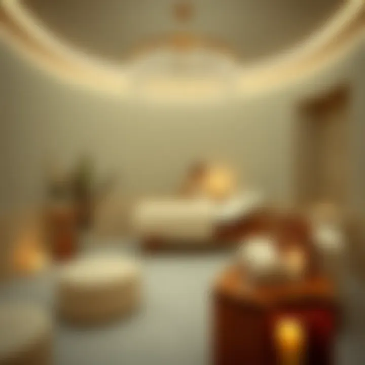 Tranquil spa environment with soothing colors