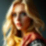 Vibrant shades of sun-kissed blonde hair