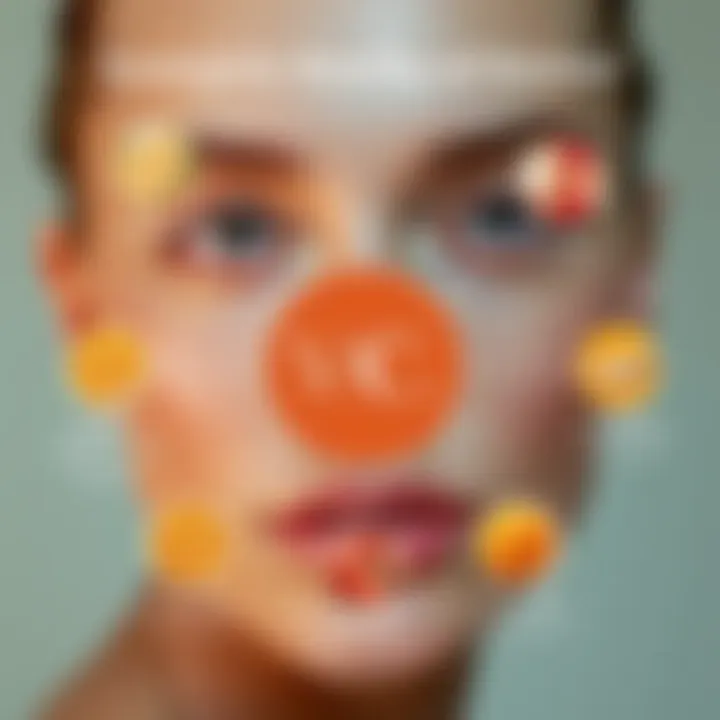 A detailed infographic explaining the synergy between vitamin C and retinol