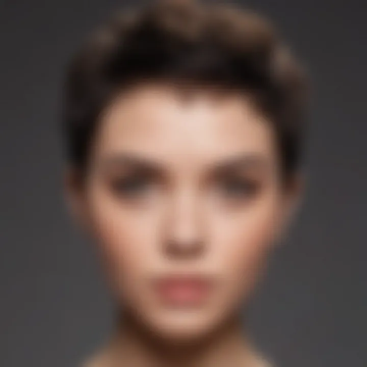 Textured pixie cut for softening face shape