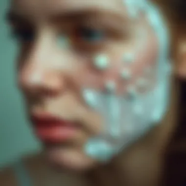 A diagram explaining the causes of acne after shaving