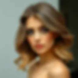 Elegant hairstyle for triangular face shape with soft layers