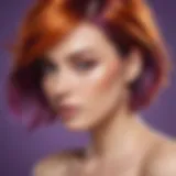 Effect of purple shampoo on orange hair