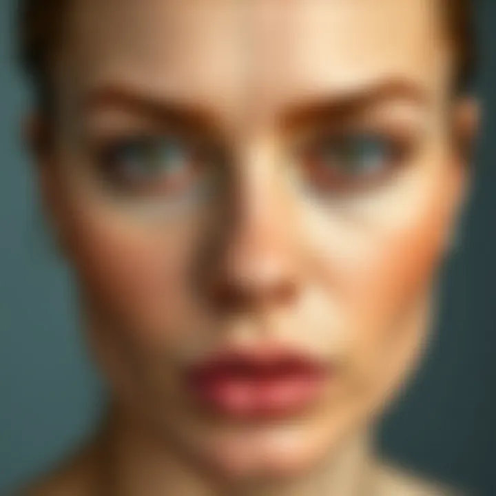 A split image showcasing the effects of vitamin C on skin texture