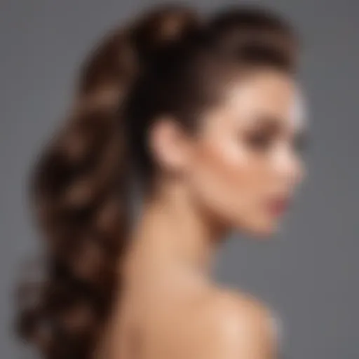 A stunning voluminous ponytail styled elegantly.